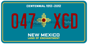 047XCD  license plate in NM