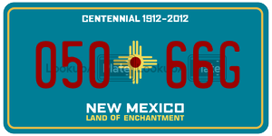 05066G  license plate in NM