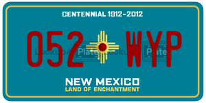 052WYP  license plate in NM