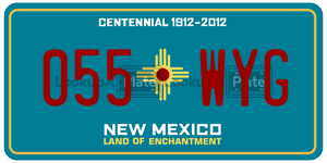 055WYG  license plate in NM