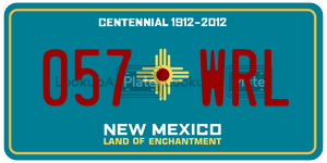 057WRL  license plate in NM