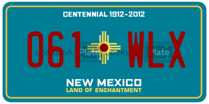 061WLX  license plate in NM