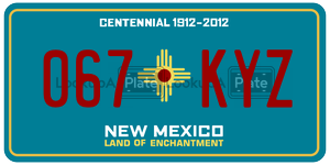 067KYZ  license plate in NM