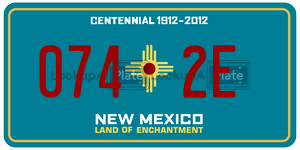 0742E  license plate in NM