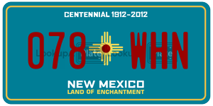 078WHN  license plate in NM