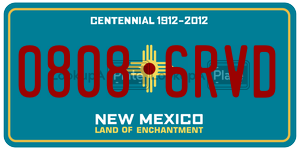 08086RVD  license plate in NM