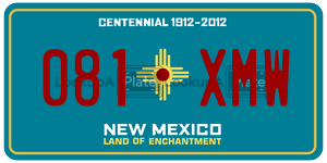 081XMW  license plate in NM