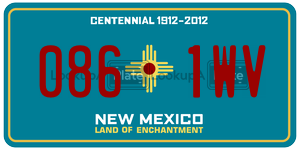 0861WV  license plate in NM