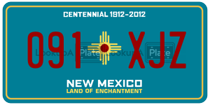 091XJZ  license plate in NM
