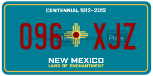 096XJZ  license plate in NM
