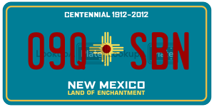 09QSBN license plate in New Mexico