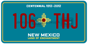 106THJ  license plate in NM