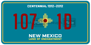 1071D  license plate in NM