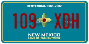 109XDH  license plate in NM