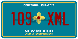 109XML  license plate in NM
