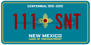 111SNT  license plate in NM