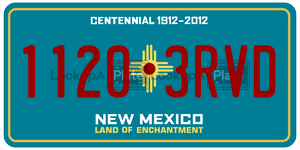 11203RVD license plate in New Mexico