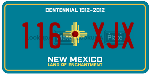 116XJX license plate in New Mexico