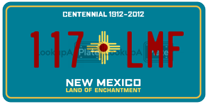 117LMF  license plate in NM