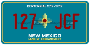 127JCF  license plate in NM