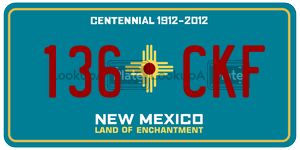 136CKF license plate in New Mexico