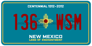 136WSM  license plate in NM