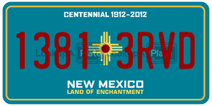 13813RVD  license plate in NM
