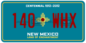 140WHX  license plate in NM
