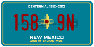 1589N  license plate in NM