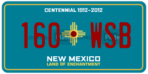 160WSB license plate in New Mexico