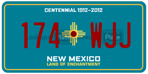 174WJJ license plate in New Mexico