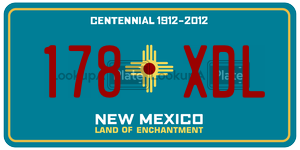178XDL license plate in New Mexico