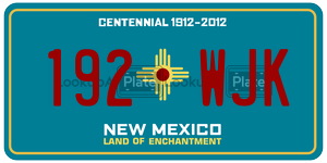 192WJK  license plate in NM