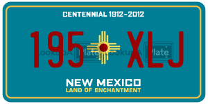 195XLJ  license plate in NM