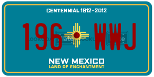 196WWJ  license plate in NM