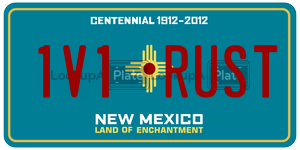 1V1RUST  license plate in NM