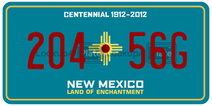 20456G  license plate in NM