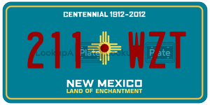 211WZT  license plate in NM
