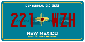 221WZH  license plate in NM