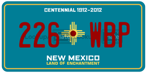 226WBP  license plate in NM