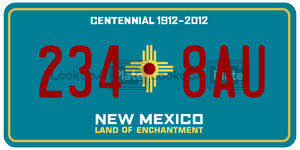 2348AU  license plate in NM