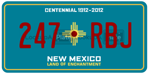 247RBJ  license plate in NM