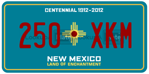 250XKM  license plate in NM