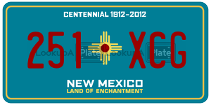 251XCG license plate in New Mexico