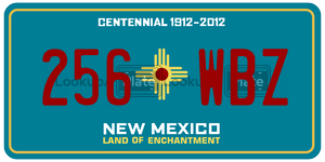 256WBZ  license plate in NM