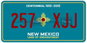 257XJJ  license plate in NM