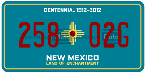 25802G  license plate in NM