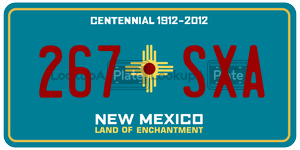 267SXA  license plate in NM