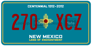 270XCZ  license plate in NM