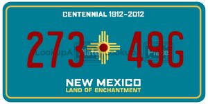 27349G  license plate in NM